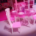 Doll Furniture Dining Room Table & Hutch