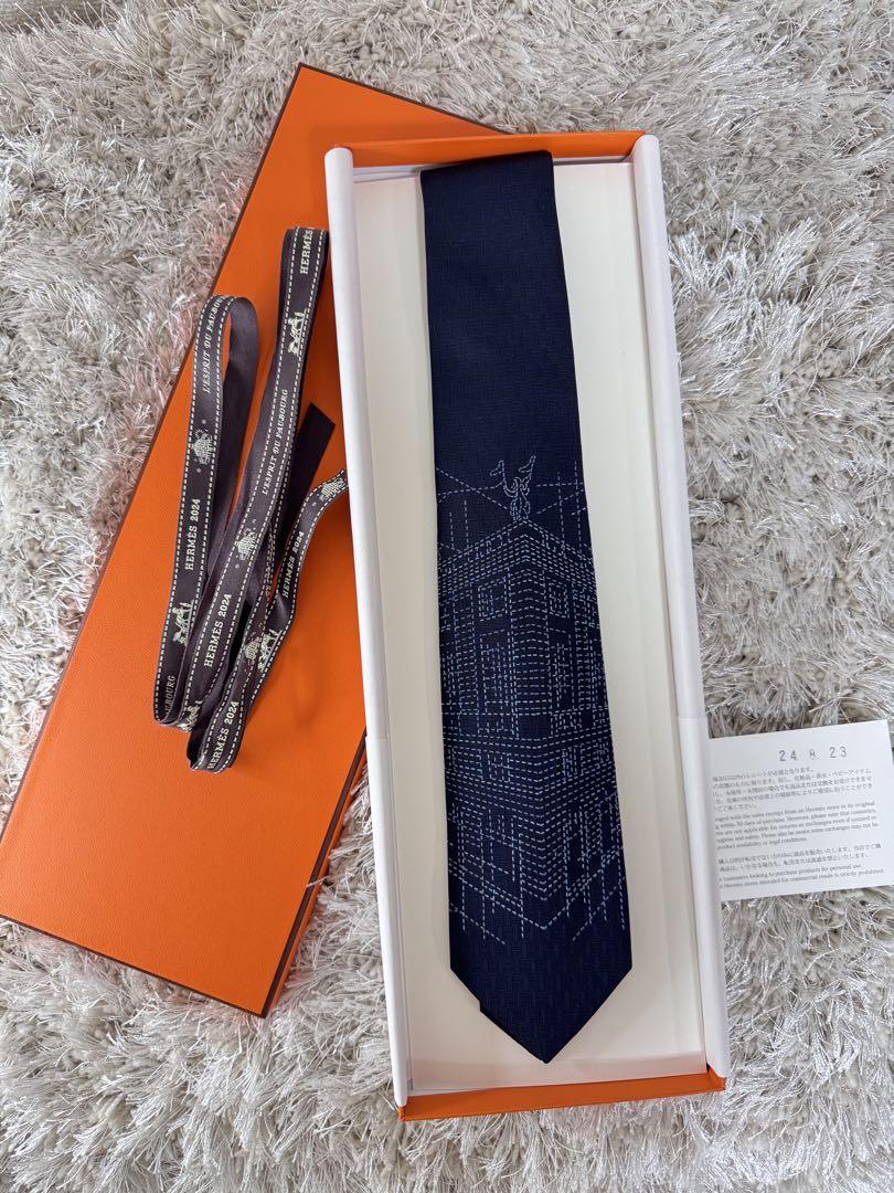 HERMES Hermès Tie Pique Serie Brand New, Unused