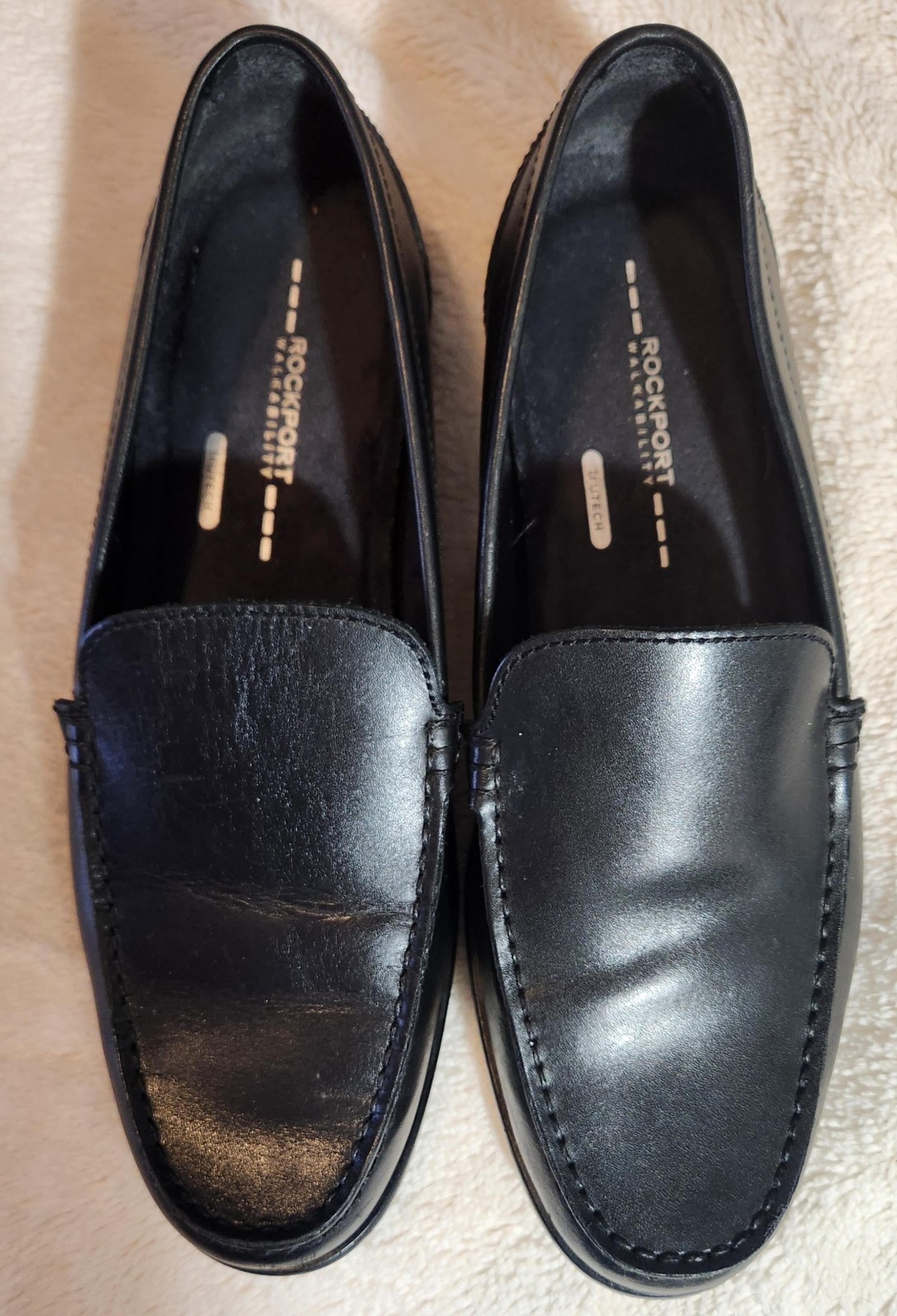 Men's Rockport Walkability Trutech black loafer Dress Shoes