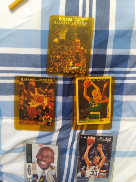 Michael Jordan's rookie card and Larry