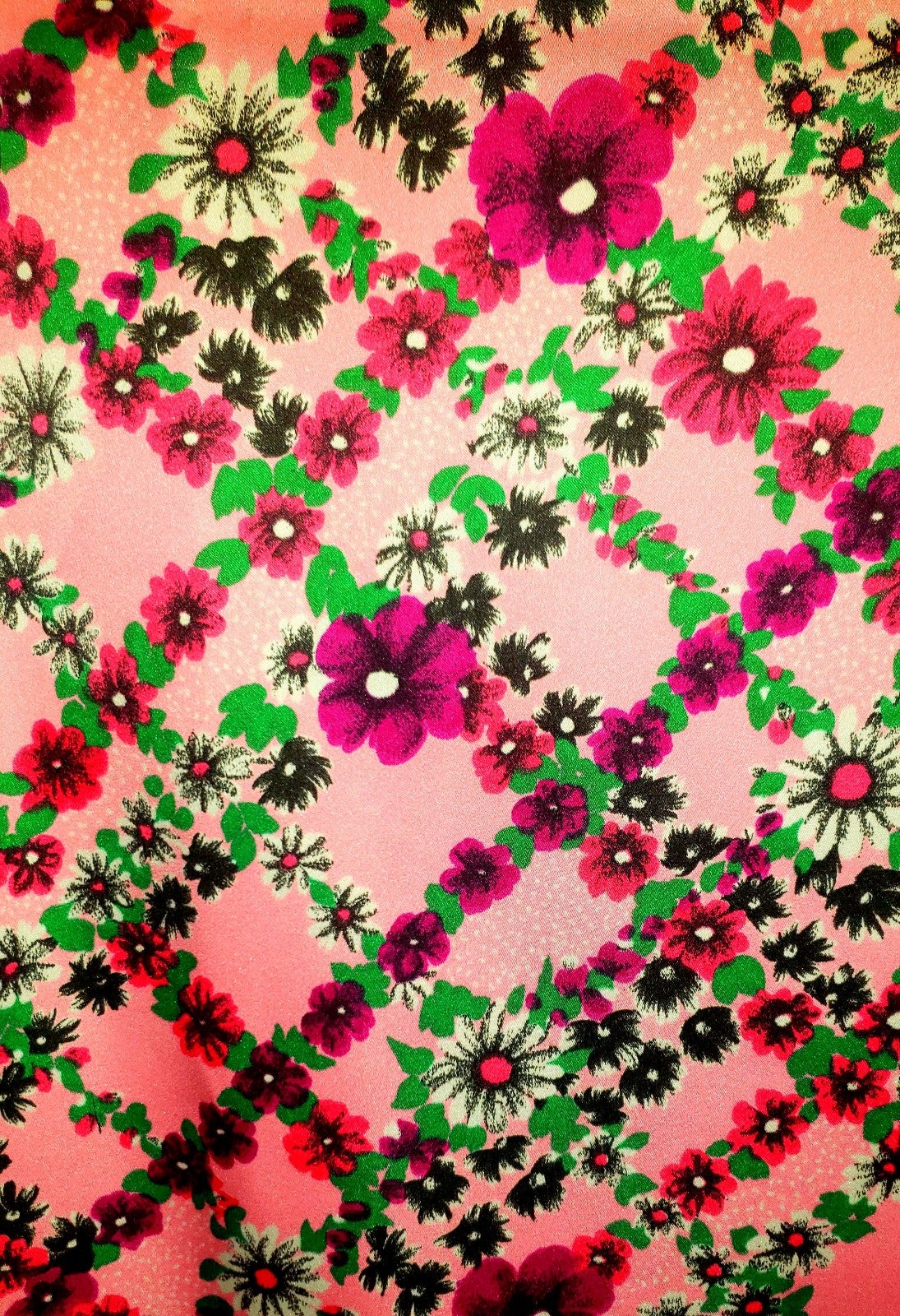 Vintage Pink Floral Fabric