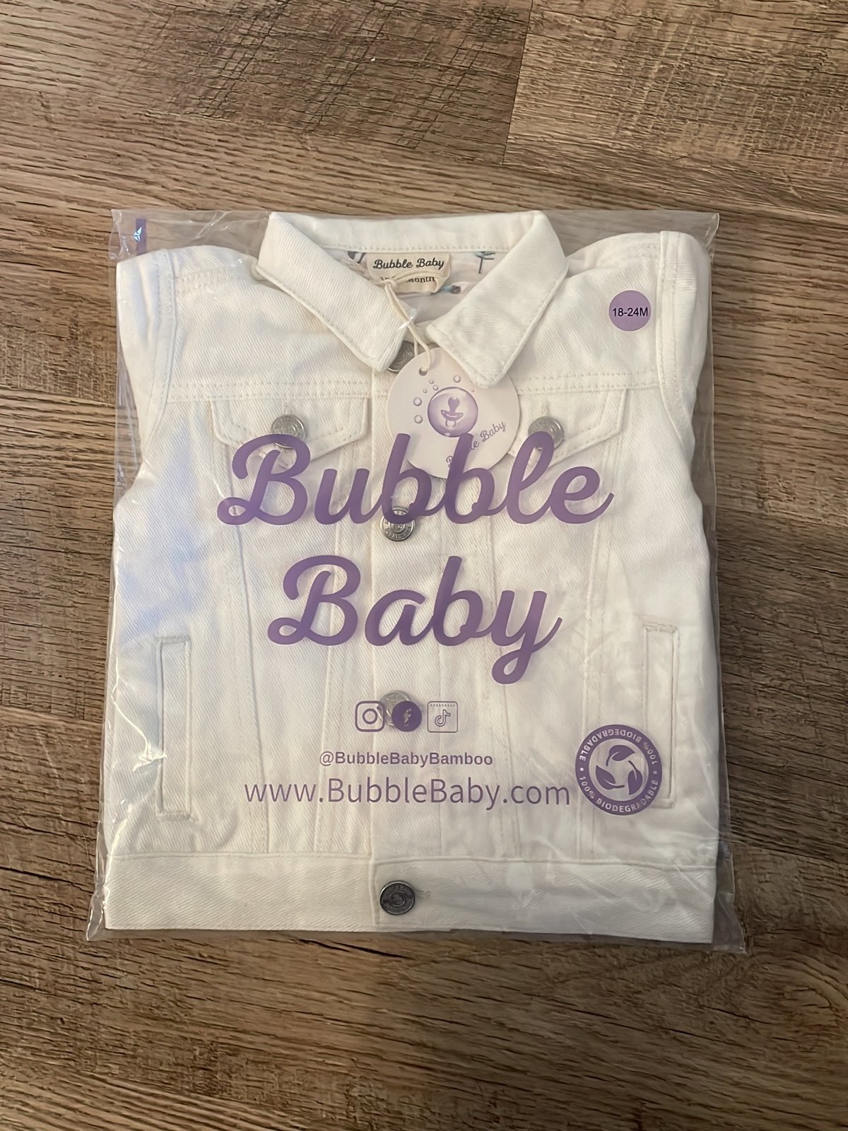 Bubble Baby Fawn Lined Denim Jacket 18-24 NIB