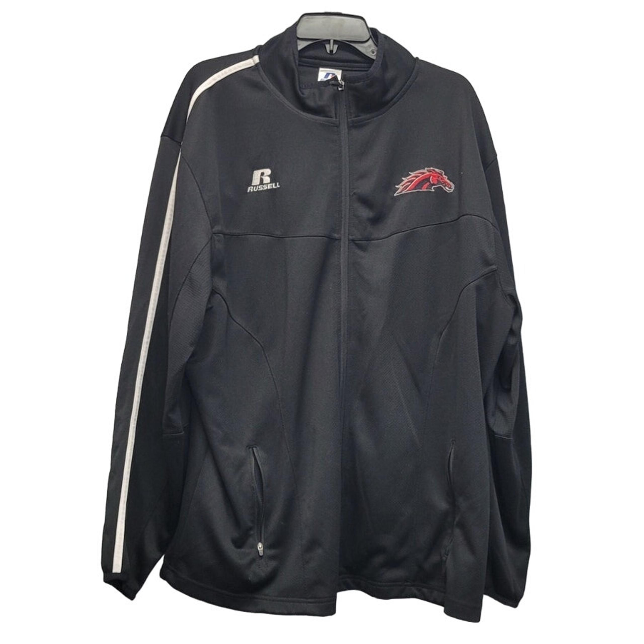 Russell Athletic Mens XL 100% Polyester Long Sleeve Full Zip Jacket w Horse Logo
