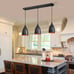 Modern Farmhouse Black 3-Light Pendant Light Kitchen Island Lighting