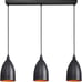 Modern Farmhouse Black 3-Light Pendant Light Kitchen Island Lighting