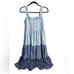 KATE SPADE X BROOME STREET Chambray Patio Midi Embroidered Smocked Tencel dress