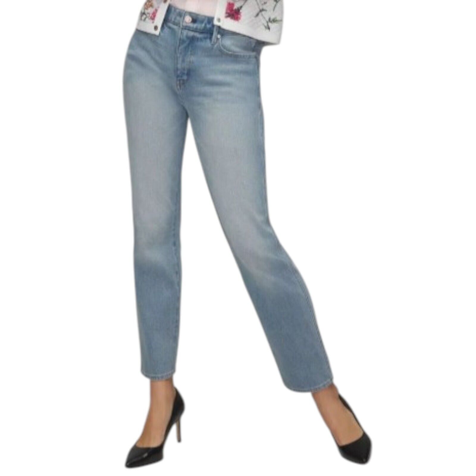 White House Black Market High Rise Straight Jeans Size 2