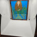 Handmade Framed Pencil Art Mermaid Colored Drawing 9x11 inch One of a Kind