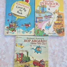 Vintage Richard Scarry Book Collection Of 3 Hardcover Books 1970s