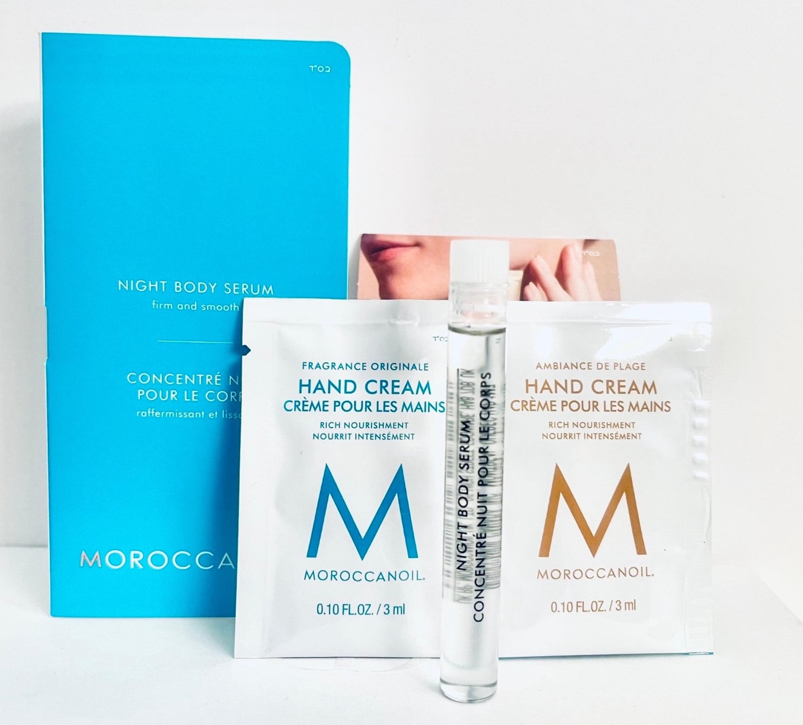Moroccanoil Mini Sample Set Moroccanoil Night Body Serum & Hand Cream Samples