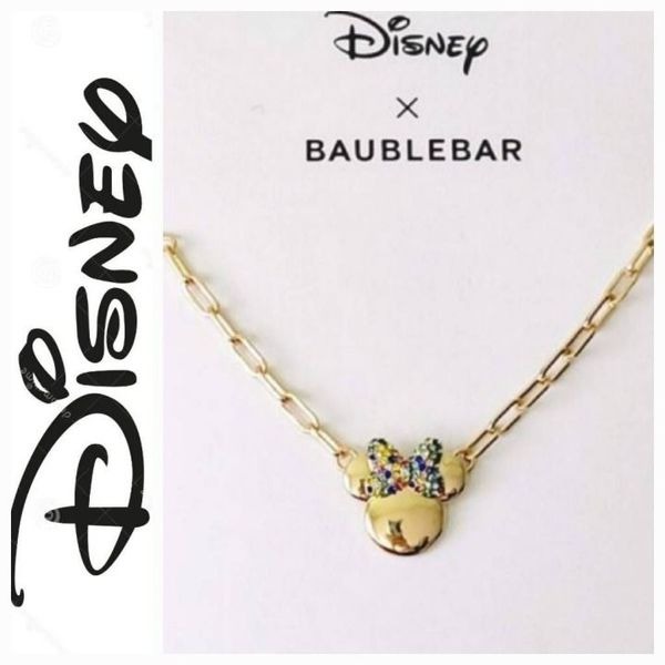 Disney X Baublebar Minnie Mouse Multi-Colored Rhinestone Necklace