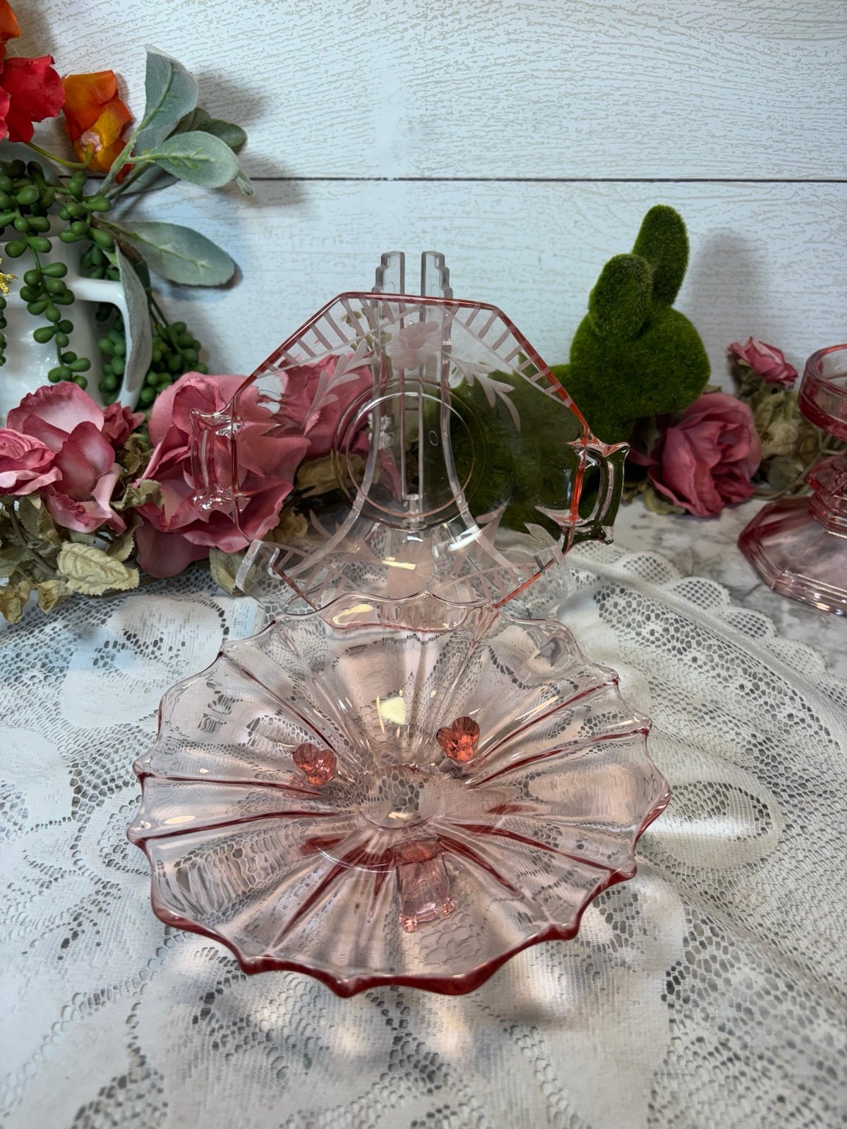 Vintage Pink Depression Glass