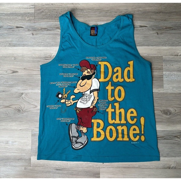 Vintage Sun Dad To The Bone Mens Tank Shirt