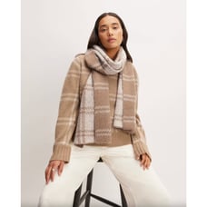 Everlane The Alpaca Patterned Scarf Wheat / Lightest Taupe One Size