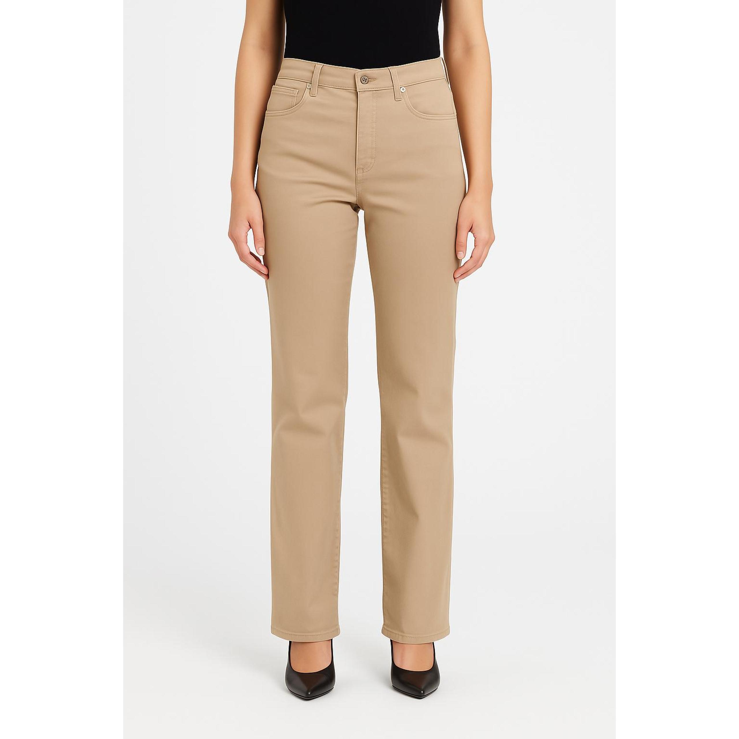 Escada Tan Womens Straight Leg 5 Pocket Button Closure Cotton Jeans 40 (27 US)