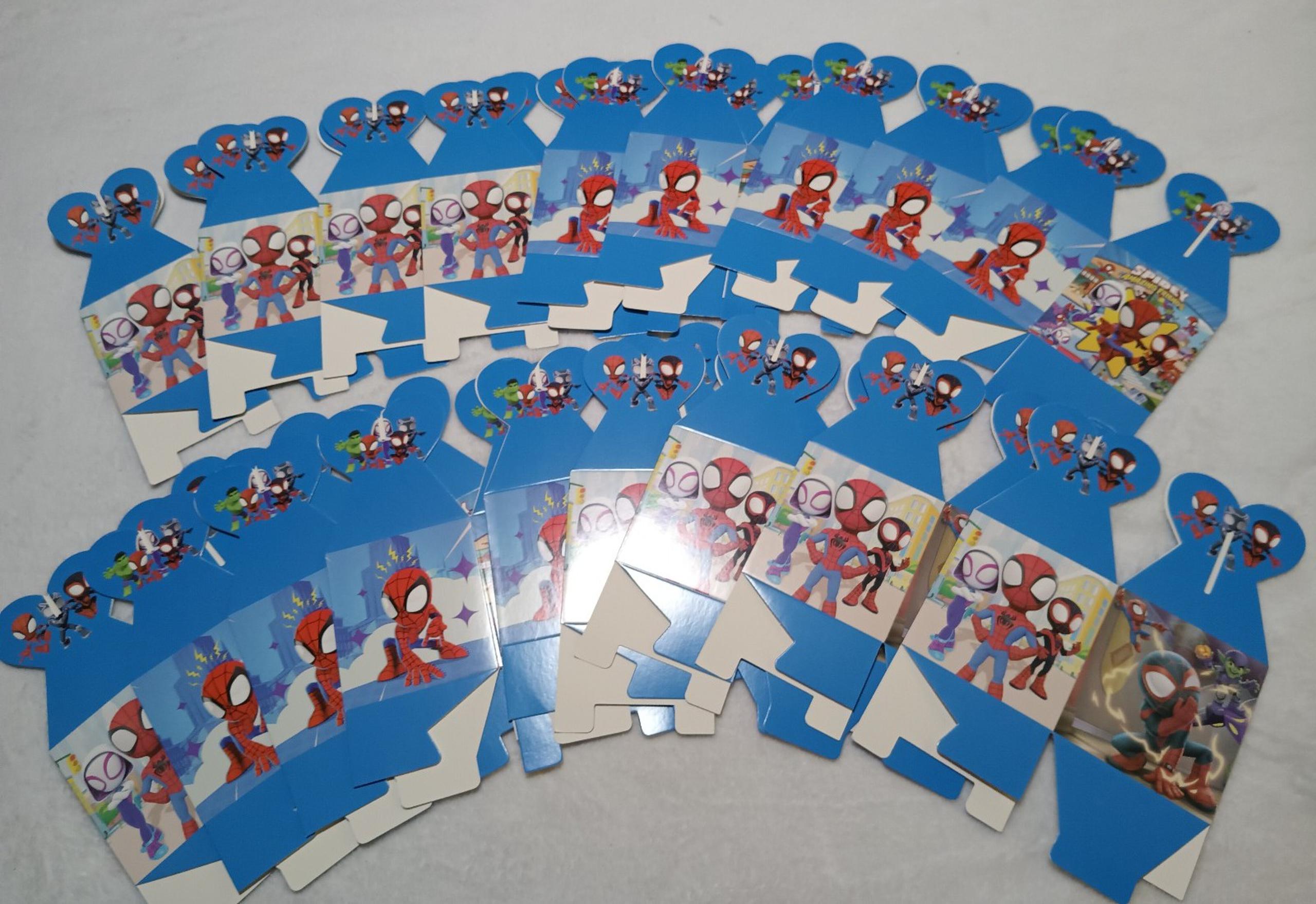 18Pcs Spidey Cartoon Gift Boxes Goodie Boxes for Themed Birthday Party