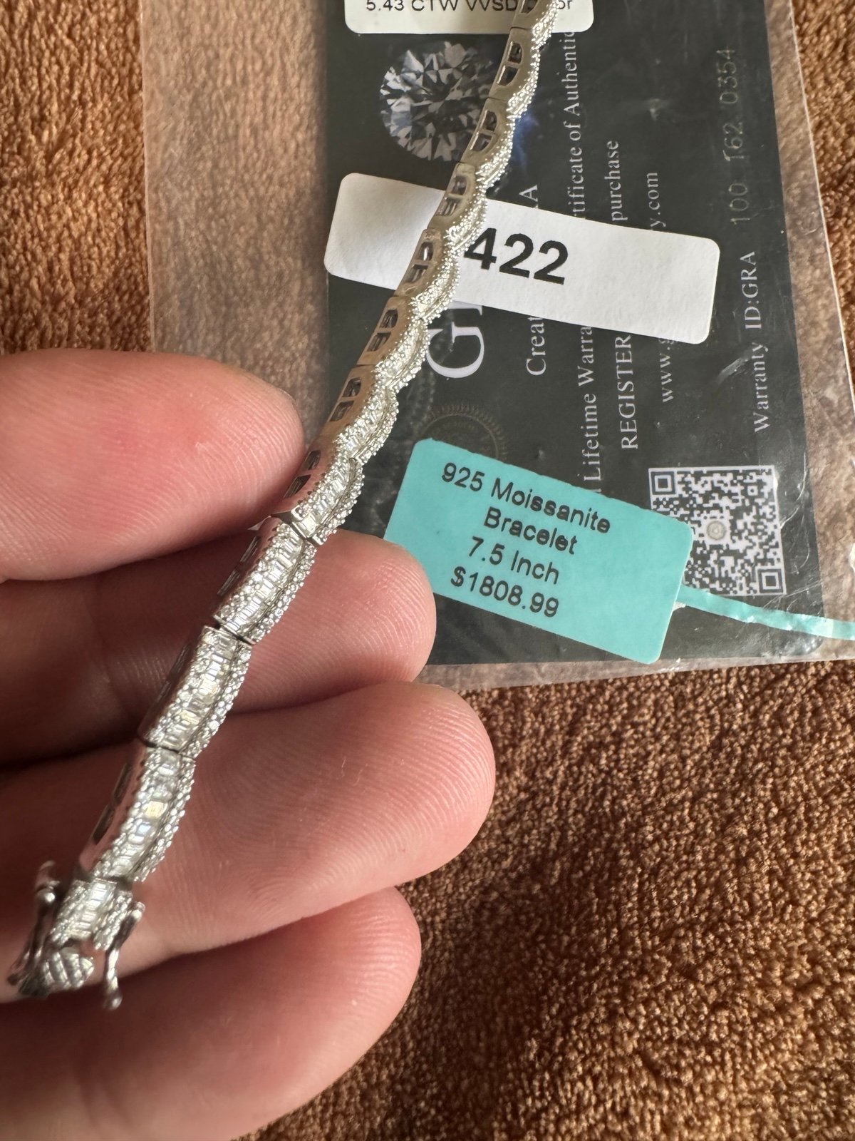 Bracelet moissanite men’s