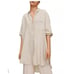 Uni Qlo Linen-Cotton Stand Collar Long-Sleeve Shirt XL