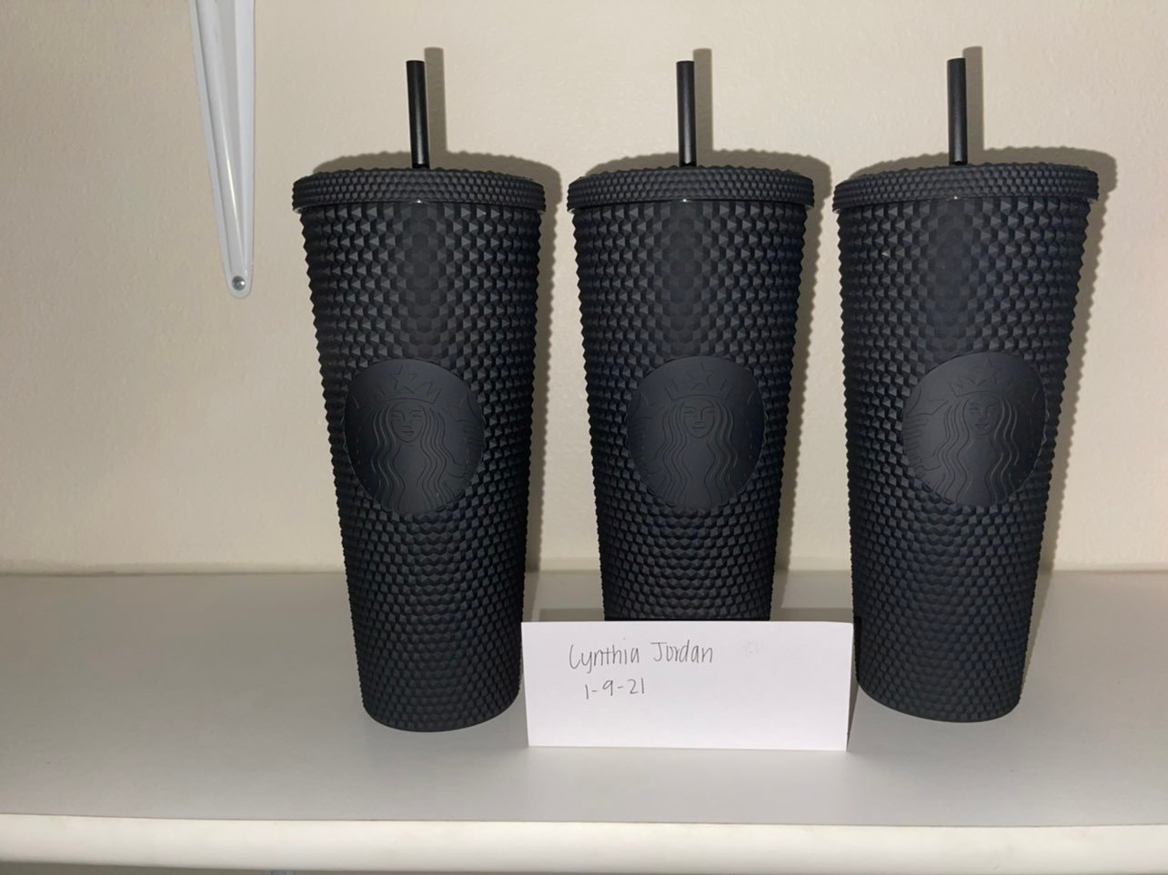 Starbucks black studded tumbler
