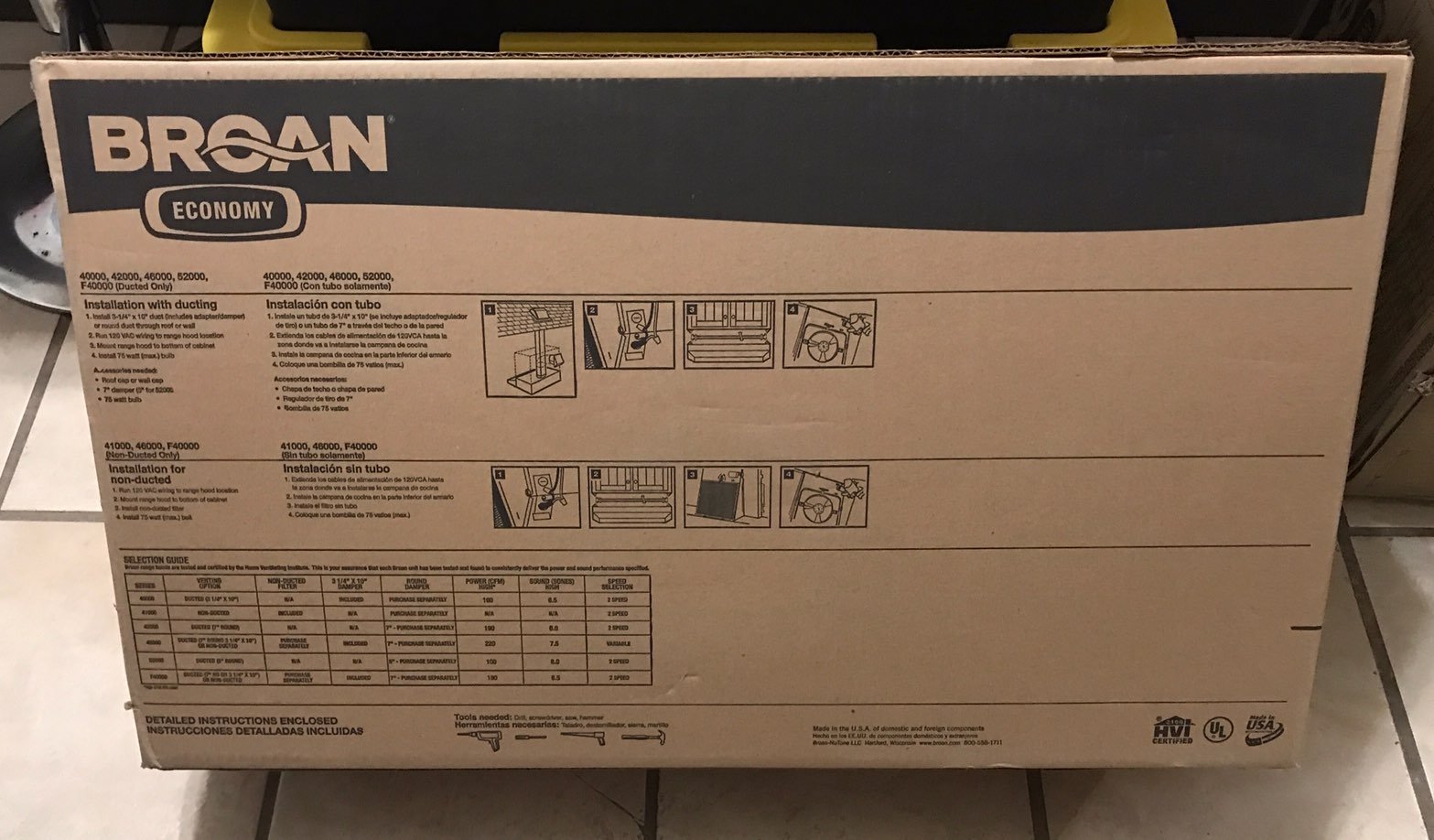 Retailer Broan Model:423023 Hood,190 Cfm,30 In,7 In,Black