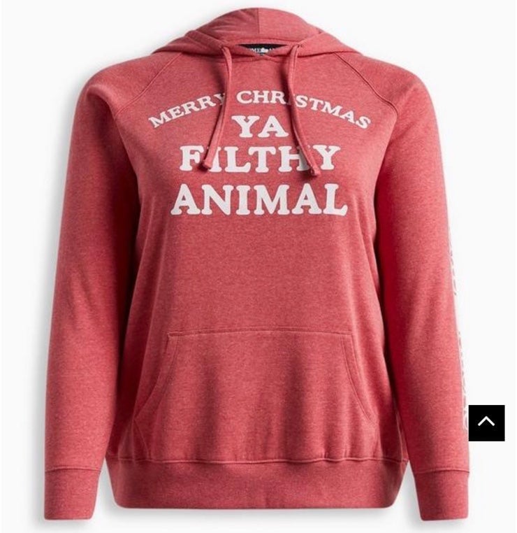 Torrid Home Alone Cozy Fleece Hoodie merry Christmas ya filthy animal