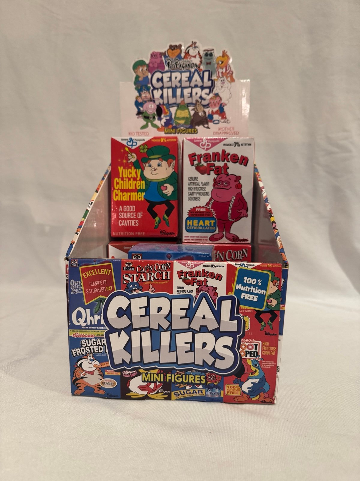 NEW Ron English Cereal Killers Figures Lot of 5 with Display Box Popaganda