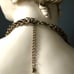 Vintage Multi-strand Red Crystal Gold Statement Necklace