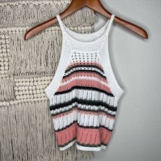 Roxy Nomad World Crochet Halter Top