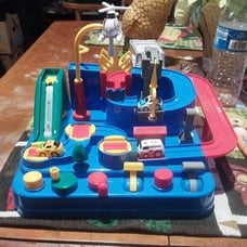 Kids Race Track Toys with 3 Mini Cars - Puzzle Rail Car Adventure Playset.