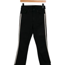 Mother Jeans Womens 26 Black Bootcut Insider Crop Step Fray High Rise Stretch