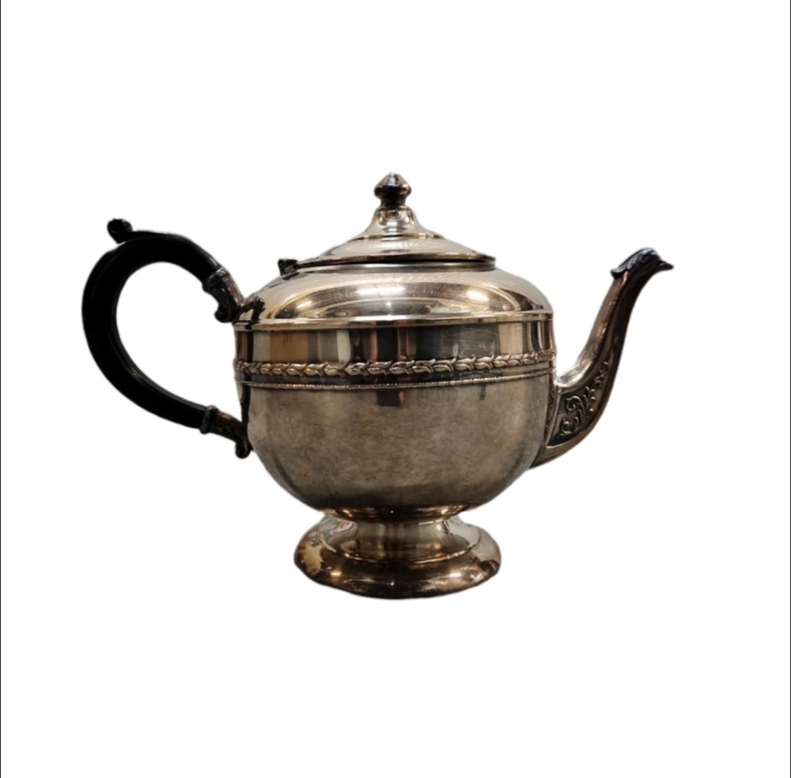 1930s E.P. Copper Vikings Silverplate Teapot