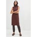 by Anthropologie Women's Sz. L Burgundy & White Mock Neck Midi Tunic Sweater