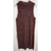 by Anthropologie Women's Sz. L Burgundy & White Mock Neck Midi Tunic Sweater