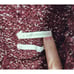by Anthropologie Women's Sz. L Burgundy & White Mock Neck Midi Tunic Sweater