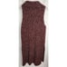 by Anthropologie Women's Sz. L Burgundy & White Mock Neck Midi Tunic Sweater