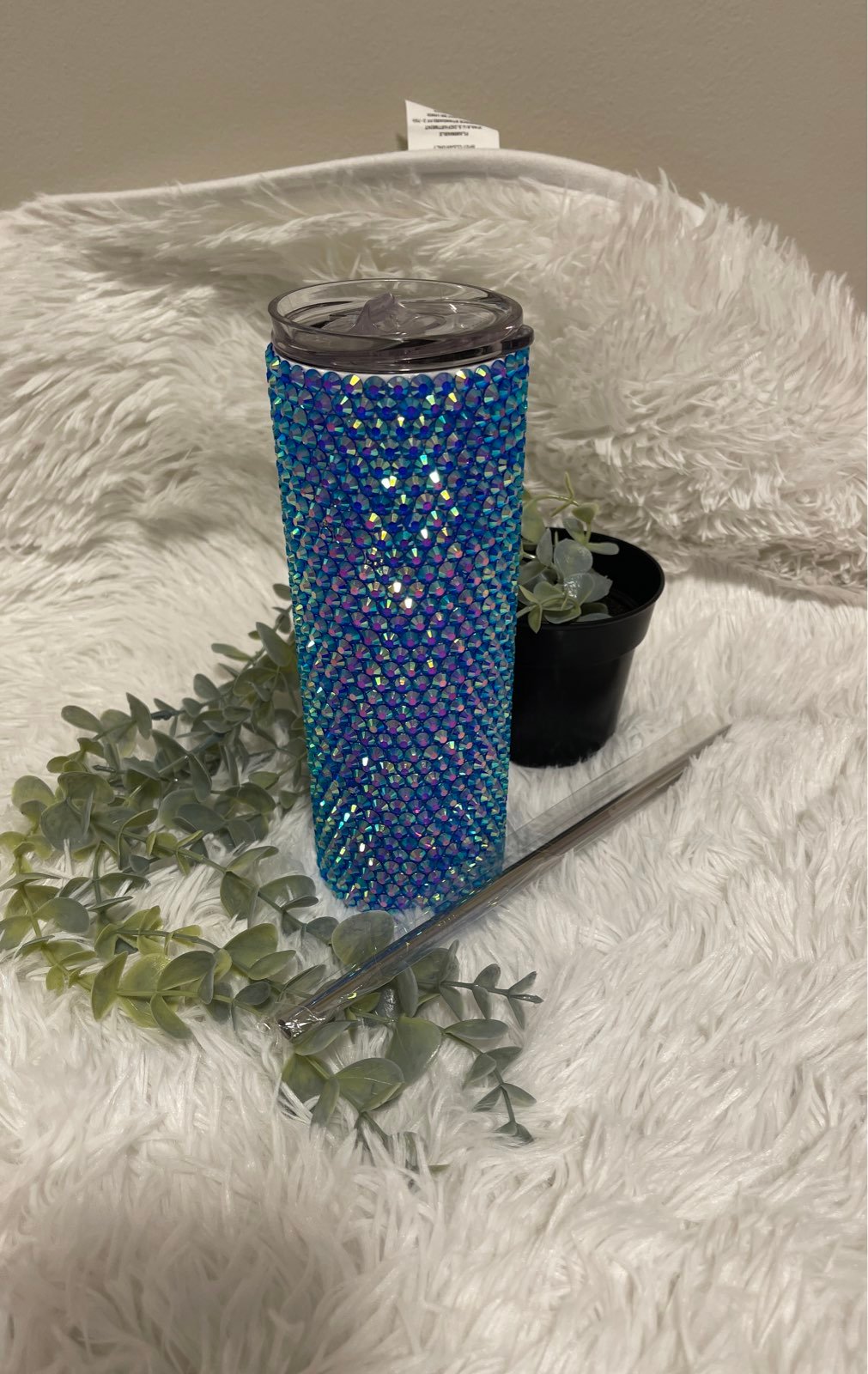 Saphire rhinestone tumbler