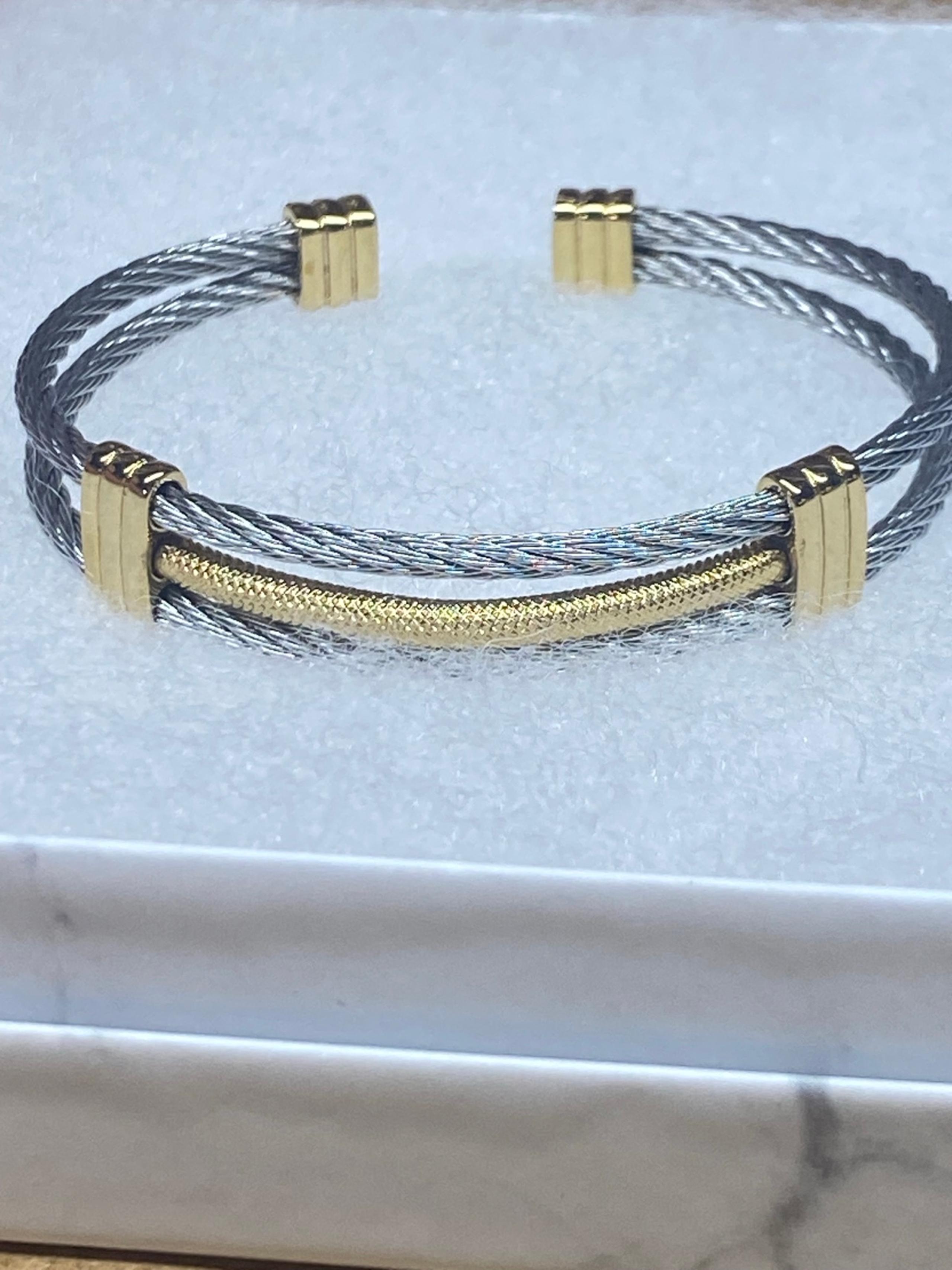 Two toned cuff bracelet