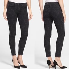 Vince. Dylan Ankle Skinny Jeans - Black Patterned- sz 30