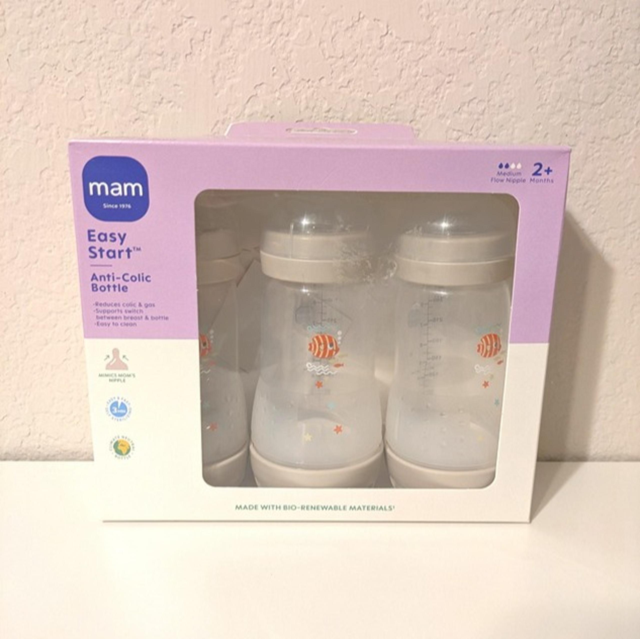 MAM Easy Start Anti-Colic Bottle Baby Essentials Medium Flow Bottles Pack of 3