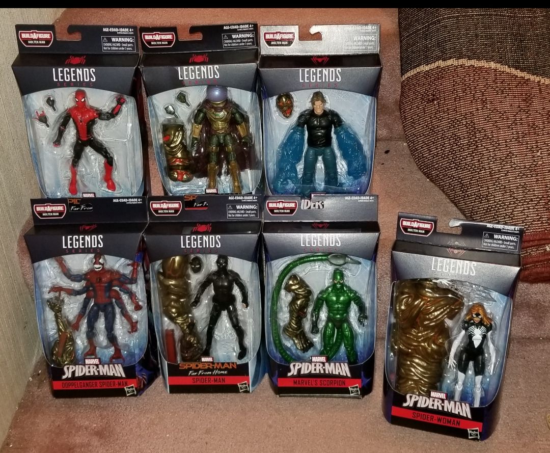 MARVEL LEGENDS BUILD MOLTEN MAN SPIDERMA