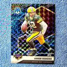 Aaron Rodgers 2021 Genesis NFC Panini Mosaic Prizm No. 206 Green Bay Packers