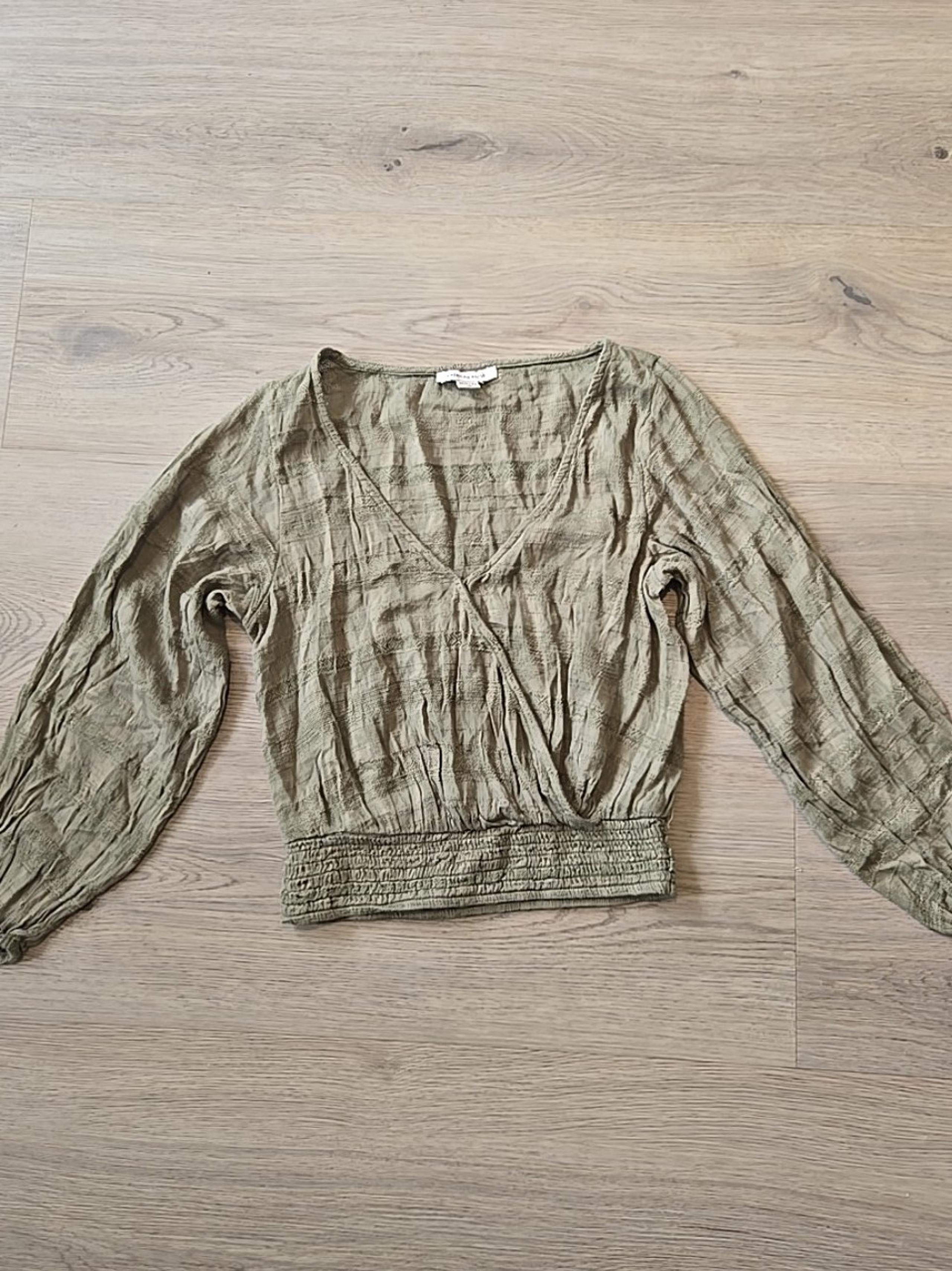 American Eagle Women's Olive Green Top Long Sleeve Size XS
