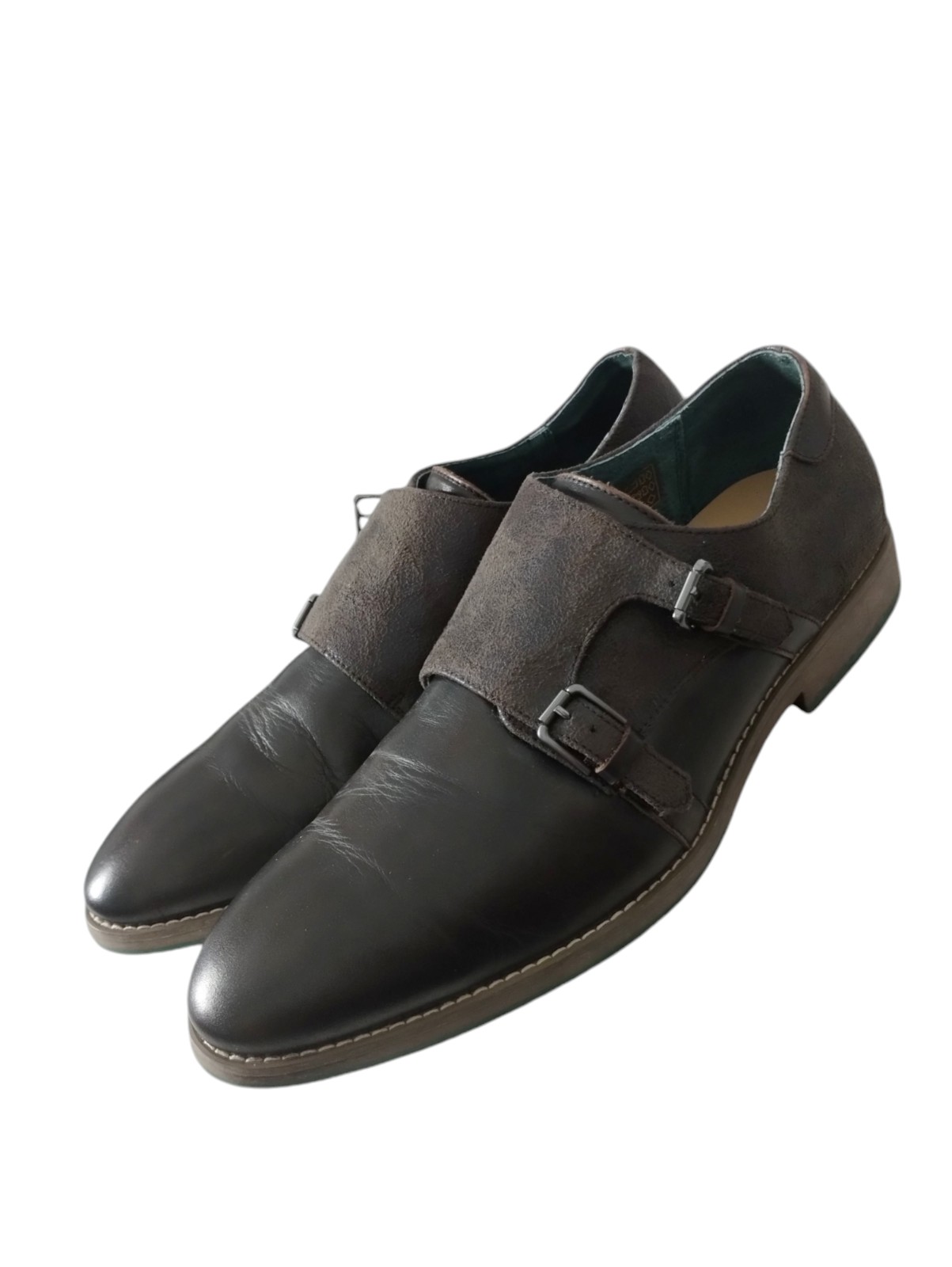 Robert Wayne Thane Distressed Brown Leather Monk Strap Men's Loafer Shoes 13D Ca
