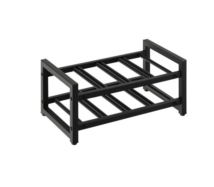 2-Tier 8-Bottle Display Wine Rackwith Adjustable Foot Pads L4