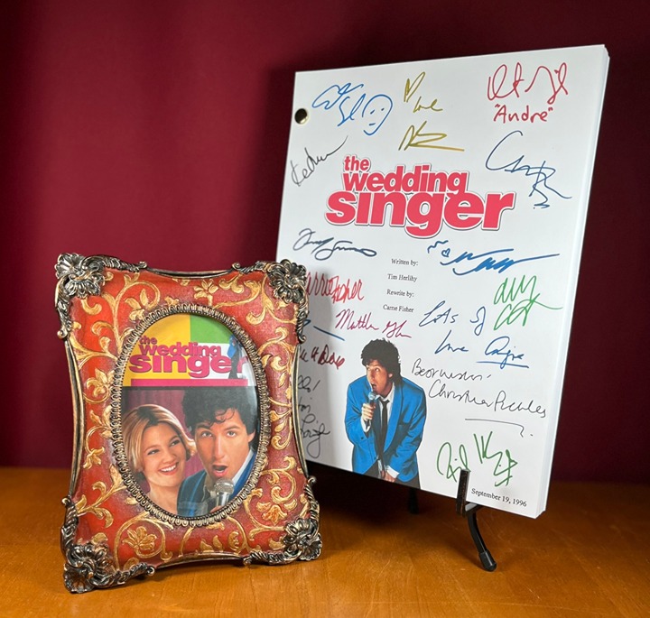 The Wedding Singer Script Signed- Autograph Reprints- Adam Sandler