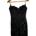Vintage B'zar Black Floral Lace Slip Knee Length Cocktail Dress Womens 6