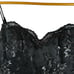 Vintage B'zar Black Floral Lace Slip Knee Length Cocktail Dress Womens 6