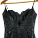 Vintage B'zar Black Floral Lace Slip Knee Length Cocktail Dress Womens 6