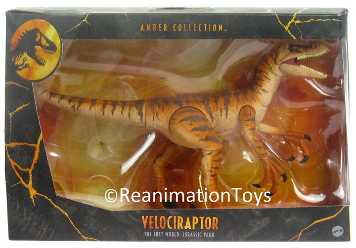 Jurassic Park The Lost World Amber Collection Velociraptor Raptor Figure New NIB