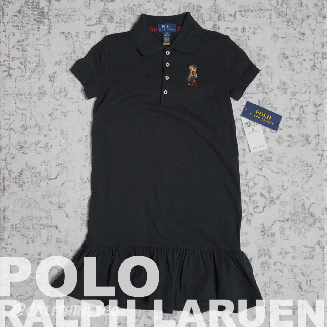 Polo Ralph Lauren Girls Polo Bear Pique Dress Size Girls 6X - NWT